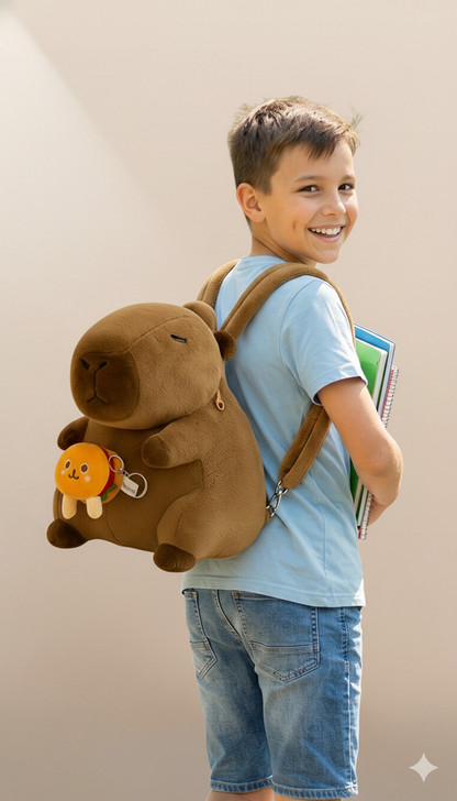 Mochila Peluche Felpa Kawaii Capibara